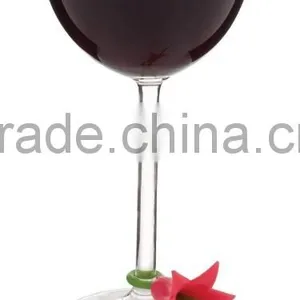 Duo Tone Floral Wine Charms thumbnail-1