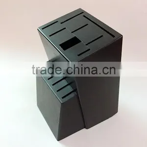 14slots Wooden Black Coated Wooden Knife Block,holder,stander thumbnail-1