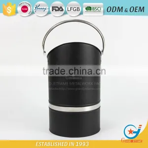 Homeware Powder Coating Black Ash Holder Iron Metal Coal Bucket thumbnail-2