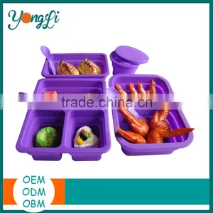 OEM Kitchen Silica Gel Lunch Box thumbnail-4