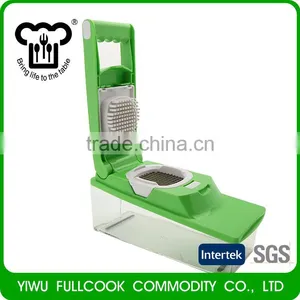 New Vegetable Cutter Chopper, Dicer Slicer Container With 3 Different Cutting Blades thumbnail-1