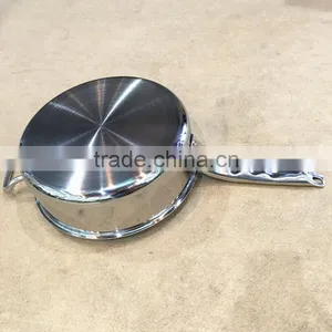 Mirror Polished 2.2mm 3ply Bottom Stainless Steel 304 Cooking Pot/single Handle Induction Soup Pot for Hotel thumbnail-4