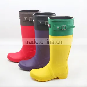 New Arrival Knee High Women Rain Boots Rubber Boots Wellington Gumboots thumbnail-1