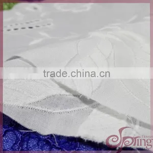 Lovely Birds and Flowers Embroidery Cotton Sheeting Lace Fabric for Dress thumbnail-3