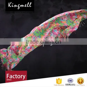 Custom Floral Digital Printed Cashmere Scarf for Ladies in Spring thumbnail-2