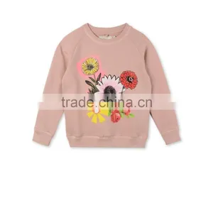 Soft Cotton Fleece Pink Printed Graphic Flowers Betty Hoodies Sweatshirts Sweater Designs for Kids Childern Wear HSs5142 thumbnail-2