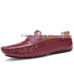 China Brand Crocodile Leather Casual Shoes Sample for Men, High Quality Male Peas Shoes Casual Fashion for Men thumbnail-1
