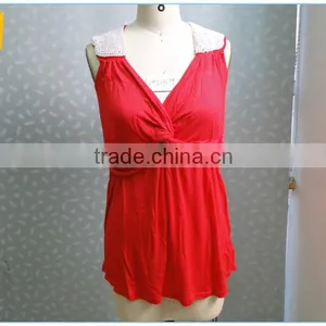 Hot Sale Knitted Fashion Beading Ladies Red Tank Top thumbnail-1