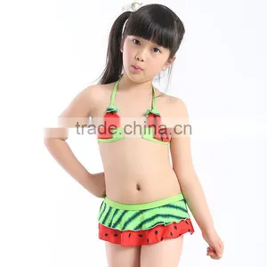 Wholesale Popular Children Swimwear Age Group and Baby Girls Gender Bandeau Bikini thumbnail-2