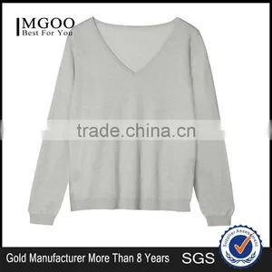 V Neck Russisa Knitting Sweaters Middle Line Knitwear Pattern Oem Service Factory Price thumbnail-1