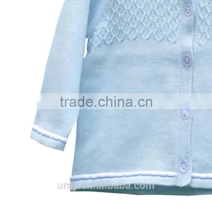 Organic Cotton Kids Clothing Wholesale Plain Kids Cardigan Fashion Boys Sweater Design thumbnail-3