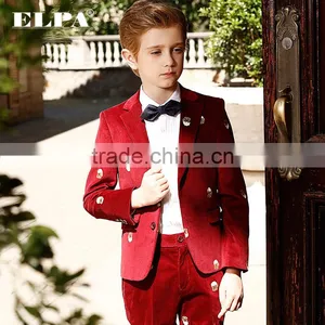 ELPA Velvet Sweat Slimming Suits Wedding Children Wear Kids thumbnail-1