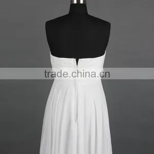 Sweetheart Floor-Length Chiffon White Evening Dress thumbnail-5