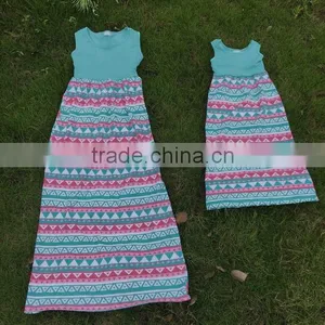 Hot Selling Maxi Dress Mother and Daughter Latest Fashion Dress Designs thumbnail-2