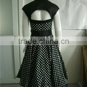 Apparel Walson Wholesale New Design Cotton Polka Dot Bandage Halter 1950s Vintage Dress 4599-3 thumbnail-2