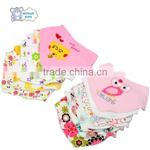 China Wholesale Baby Girls Bandana Drool Bib With Snap thumbnail-1