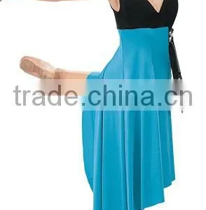 Fashional Irregular Design-girls Dance Costumes Velvet Satge Ballet Costumes for Sale thumbnail-1
