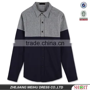 2016 Fashion Design Men Splicing Casual Shirt thumbnail-1