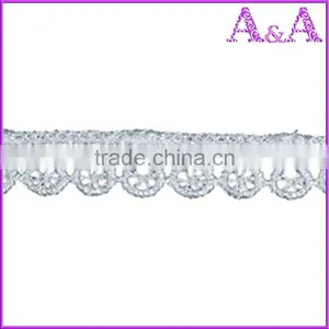 African 100% Polyester 3 Wide Decorative Cotton Lace Trim Wholesale thumbnail-5