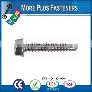 Made in Taiwan Self Drilling Hexagonal Head Screw Washer Faced DIN 7504 K Steel Zinc Plated thumbnail-5