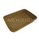 Handweaved Brown Poly Rattan Bread Basket for Bakery thumbnail-1