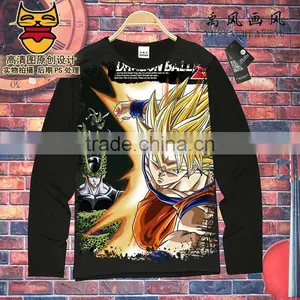 Cool Pattern Ball Z QMilch Unisex Costume Long Sleeves Cartoon Anime T Shirt ( S-XXXL ) thumbnail-1