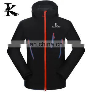 Men Water Resistant Hooded Softshell Jacket Print New Logo thumbnail-5