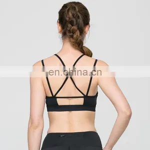 High Quality Cotton and Polyester Women Sexy Yoga Fitness Bra Sports Bra Top thumbnail-5