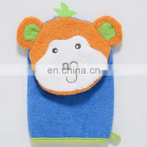 Baby Shower Gifts Terry Cloth Animal Shaped Bath Puppets Gloves Baby Wash Mitt thumbnail-3