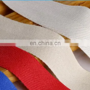 Cotton Twill Herringbone Webbing Ribbon Tape for Garment thumbnail-1
