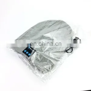Custom Acrylic Reversible Blue Tooth Beanie Hat With Woven Label for Women thumbnail-5
