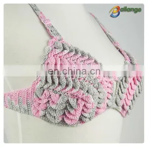 Bailange 2016 Newest Lady Unique Crochet Bra Swimming Cloth Sexy Lady Bra thumbnail-3