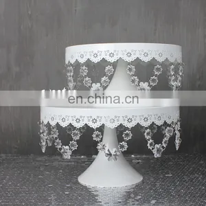 Custom Design Plexiglass Acrylic Plastic Pendant, Wrought Iron Cake Stand thumbnail-3