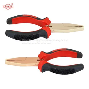 Flat Nose Pliers 6 Inch 8 Inch of Beryllium Copper or Aluminum Bronze Spark Resistant Tools thumbnail-1
