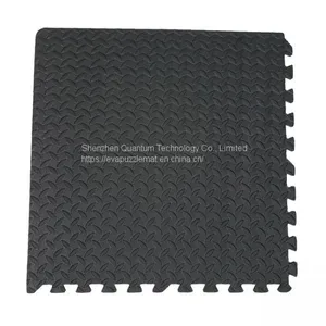 QT MAT Non-toxic Odorless Formamide Below 200PPM 24in x 24in 4pcs/set EVA Foam Leaf Texture Interlocking Gym Puzzle Exercise Mat thumbnail-4