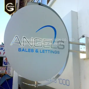 Outdoor LED Sign Round Printed Sign Acrylic Advertising Light Box thumbnail-5