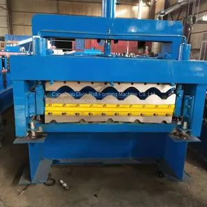 Bamboo Color Glazed Tile Trapezoidal Roof Sheet Roll Forming Machine thumbnail-3