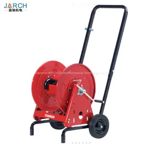 120volt Cord Reel 50m Cable Reel Stand Empty Optical Fiber Drum 2 Wheels Reel Cart thumbnail-1