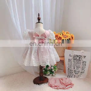 Baby Girl Clothes Spanish Dress Lace Print Stitching Princess Dress for Girls Birthday Party Vestidos thumbnail-3