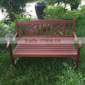 Flower Design FSC Eucalyptus Wood Bench - High Quality Oil Finishing Garden Bench - Vietnam Garden Furniture Products thumbnail-1