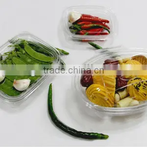 Clear Disposable PET Food Container, Take Away Vegetable Container, Disposable Food-safety Box, Factory Made Container thumbnail-1