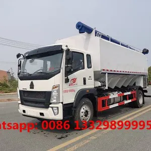 Wholesale Good Price SINO TRUK HOWO 4*2 10T Farm-oriented and Livestock Poultry Feed Pellet Transported Truck for Sale thumbnail-2