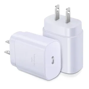 EU Mobile Phone Wall Type C Fast Charger Cable Adapter 25W PD Charger For Samsung Charges thumbnail-5