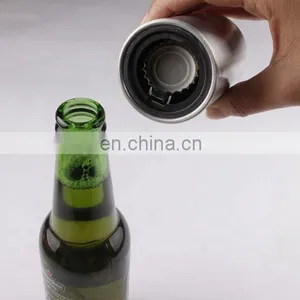 Promotional Aluminium Cylinder Beer Opener Push Automatic Metal Bottle Opener thumbnail-4
