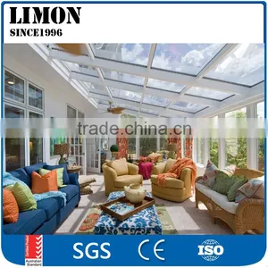 Hot Sales Latest Custom Tag Cheap Garden House Curved Glass Sunrooms thumbnail-1