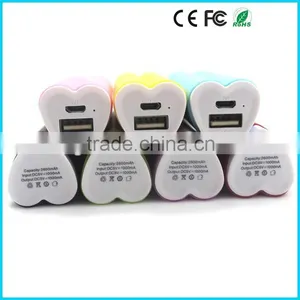 Custom Heart Shape Power Bank 2600mah Phone Power Backup Charger thumbnail-3
