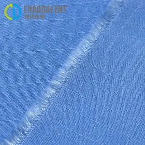Stretchy Plaid 47%Nylon+48%Cotton+5%Sp 220gsm Woven Canvas Fabric for Workwear thumbnail-2