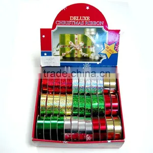 Polystar Ribbon/christmas Decoration Ribbon Bow/Glitter Ribbon Spool/gift Wrapping Ribbon Roll for Party Time thumbnail-2