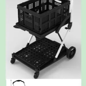 PP Mateial Plastic Heavy Duty Tub Cart Tool Hand Trolley thumbnail-5