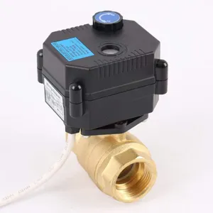 Premium Brass Mini Motorized Ball Valve for Efficient Water Control thumbnail-1